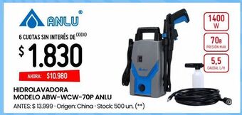 Changomas Hidrolavadora modelo abw-wcw-70p anlu oferta