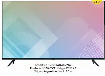 Coppel Smart led tv 4 k samsung oferta
