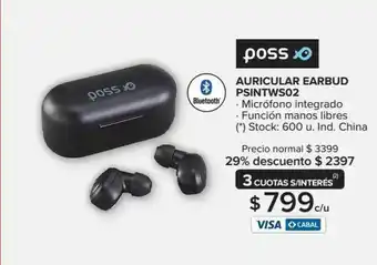 Carrefour Maxi Poss Auricular Earbud PSINTWS02 oferta