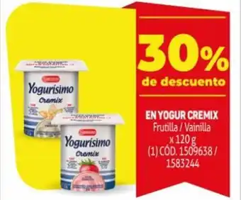 Makro En Yogur Cremix Frutilla/Vainilla x 120 g oferta