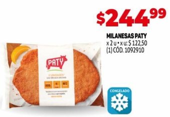 Makro Paty Milanesas x 2 u oferta