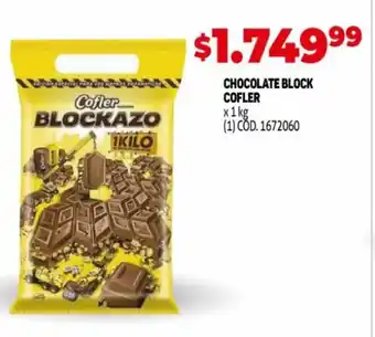 Makro Cofler Chocolate Block x 1 kg oferta