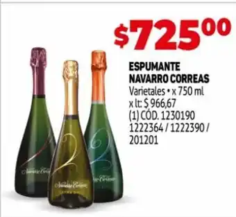 Makro Espumante Navarro Correas Varietales x 750 ml oferta