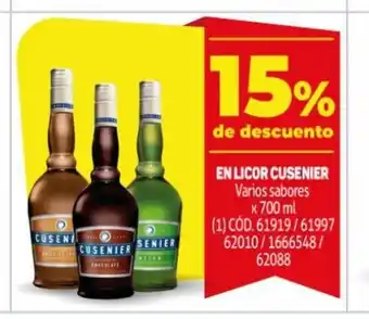 Makro En Licor Cusenier Varios sabores x 730 ml oferta