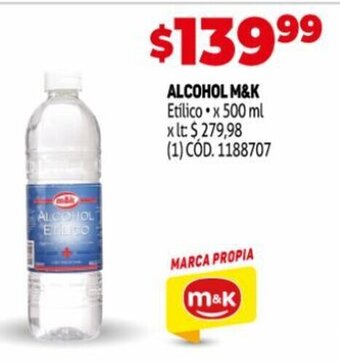 Makro m&k Alcohol Etílico x 500 ml oferta