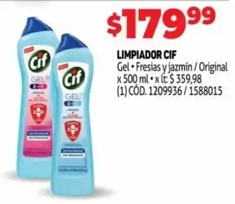 Makro Cif Limpiador Gel Fresias y jazmín/original x 500 ml oferta