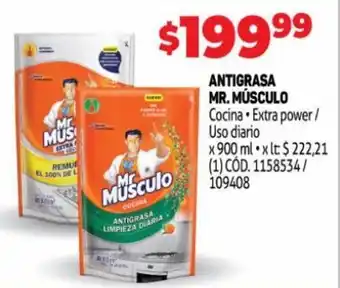 Makro Mr. Músculo Antigrasa Cocina,Extra power/Uso diario x 900 mll oferta