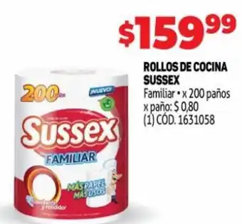 Makro Sussex Rollos de Cocina Familiar x 200 paños oferta
