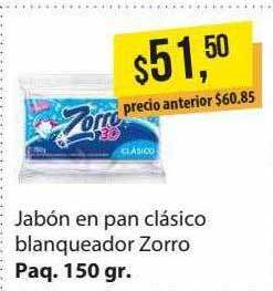 Supermercados Damesco Jabón En Pan Clasico Blanqueador Zorro oferta
