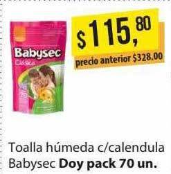 Supermercados Damesco Toalla Humeda C Calendula Babysec oferta