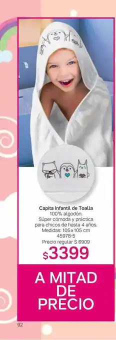Tupperware Capita Infantil De Toalla oferta
