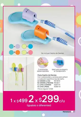 Tupperware Porta Cepillo De Dientes oferta