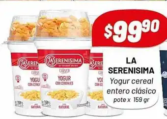 Almacor La Serenisima Yogur Cereal Entero Clasico oferta