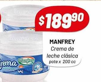 Almacor Manfrey Crema De Leche Clasica oferta