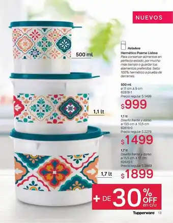 Tupperware Heladera Hermético Poeme Lisboa oferta