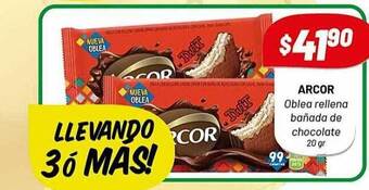 Almacor Arcor Oblea Rellena Bañada De Chocolate oferta