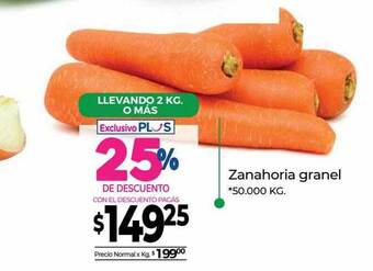 La Anonima Zanahoria Granel oferta