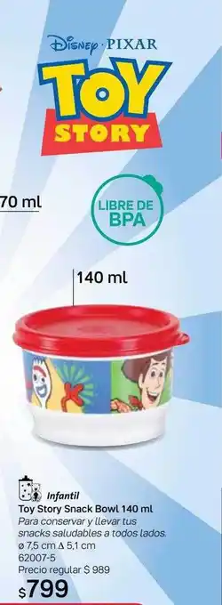 Infantil Toy Story Snack Bowl 140ml