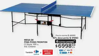 Carrefour Maxi Mesa De Ping Pong Fronton 100 u oferta