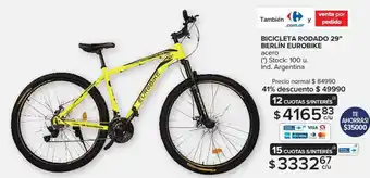 Carrefour Maxi Bicicleta Rodado 29 100 u oferta