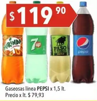 Hergo Pepsi Gaseosas linea x 1,5 lt. oferta