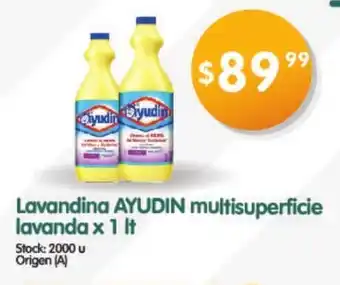 Supermercados Buenos Días Ayudin Lavandina Multisuperficie lavanda x 1 lt. oferta