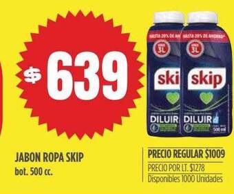 Supermercados Vea Jabon Ropa Skip oferta