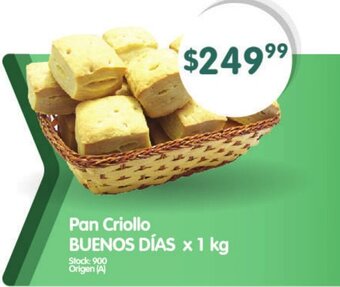 Supermercados Buenos Días Buenos Días Pan Criollo x 1 kg oferta