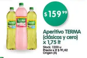 Supermercados Buenos Días Terma Aperitivo (clásicos y cero) x 1,75 lt. oferta