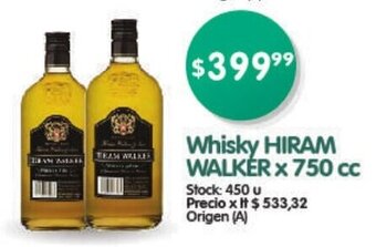 Supermercados Buenos Días Hiram Walker Whisky x 750 cc. oferta
