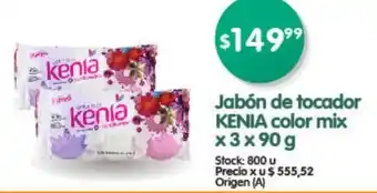 Supermercados Buenos Días Kenia Jabón de tocador color mix x 3 x 90 g oferta