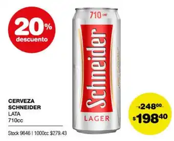 Atomo Conviene Schneider Cerveza Lata 710 cc oferta