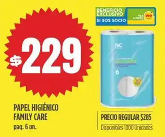 Supermercados Vea Family Care Papel Higiénico paq. 6 un. oferta