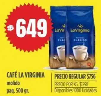 Supermercados Vea La Virginia Café molido 500 gr. oferta