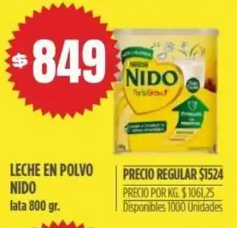 Supermercados Vea Nido Leche En Polvo lata 800 gr. oferta