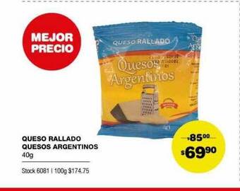 Atomo Conviene Queso Rallado Quesos Argentinos oferta