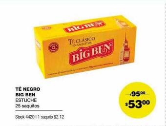 Atomo Conviene Té Negro Big Ben Estuche oferta