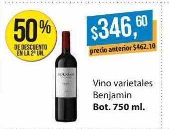 Supermercados Damesco Vino Varietales Benjamin oferta