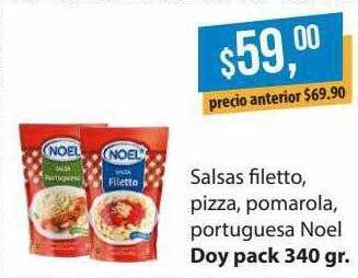 Supermercados Damesco Salsas Filetto Pizza Pomarola Portuguesa Noel oferta