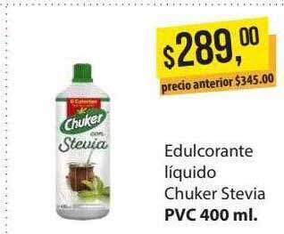 Supermercados Damesco Edulcorante Liquido Chuker Stevia oferta