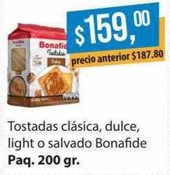 Supermercados Damesco Tostadas Clasica Dulce Light O Salvado Bonafide oferta