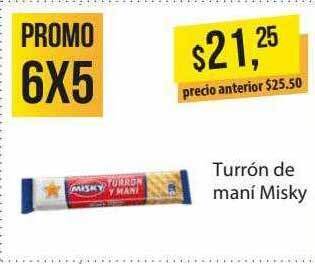 Supermercados Damesco Turrón De Maní Misky oferta