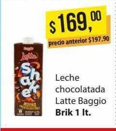 Supermercados Damesco Leche Chocolatada Latte Baggio oferta