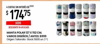 Changomas Manta Polar 127 X 152 Cm oferta