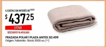 Changomas Frazada Polar 1 Plaza oferta