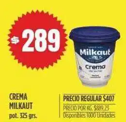 Supermercados Vea Crema Milkaut oferta