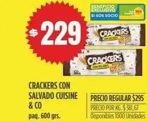 Supermercados Vea Crackers Con Salvado Cuisine oferta