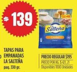 Supermercados Vea Tapas Para Empanadas La Salteña oferta