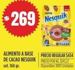 Supermercados Vea Alimento A Base De Cacao Nesquik oferta