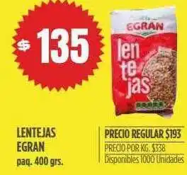 Supermercados Vea Lentejas Egran oferta